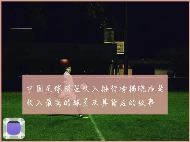 中国足球明星收入排行榜揭晓谁是收入最高的球员及其背后的故事